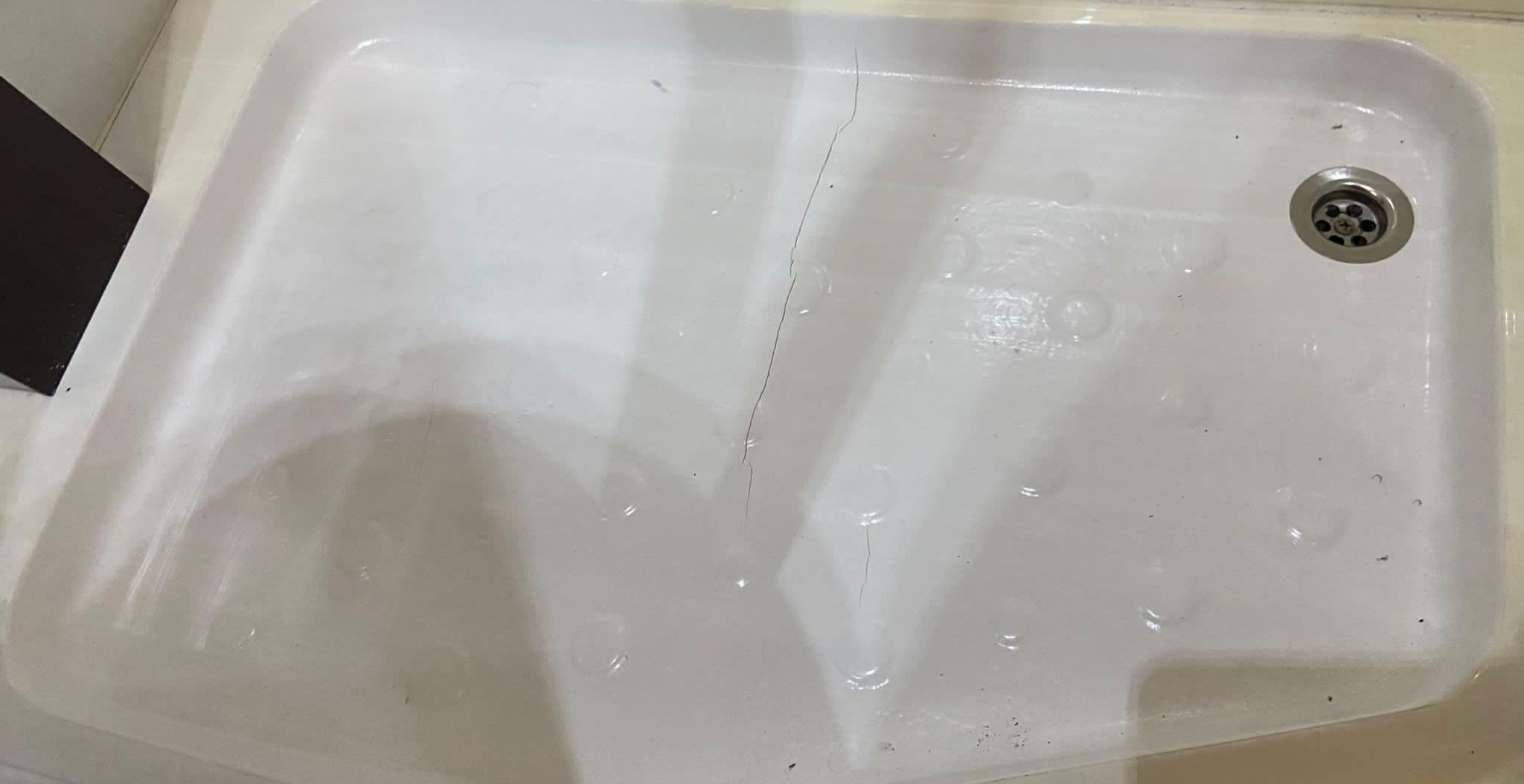 Duschtasse - Membrapol Camper 260 - vorher